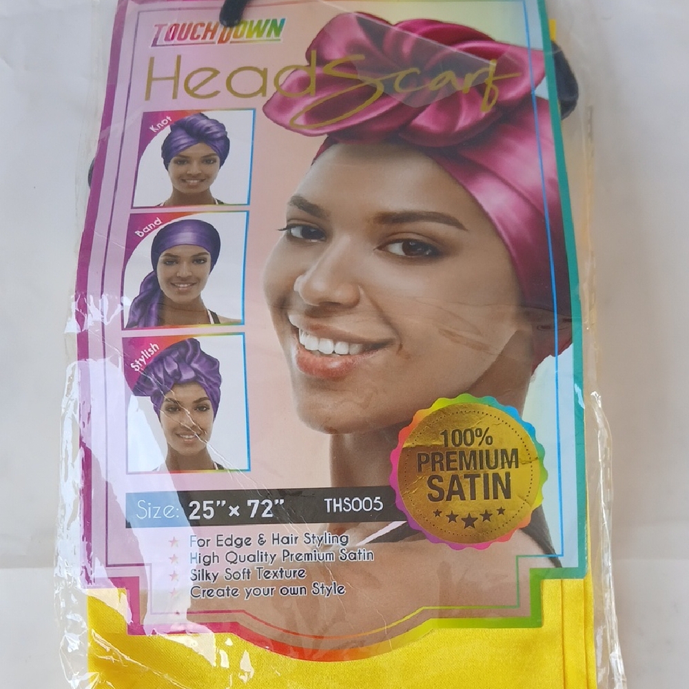Satin Headscarf - Yellow